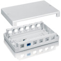 "Equip Aufputzdose 12x Keystone Jack weiß"