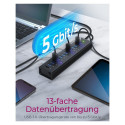 "HUB USB 3.0 . 13 Port. +1x Ladeport Aluminium-mit Netzteil ICY BOX"