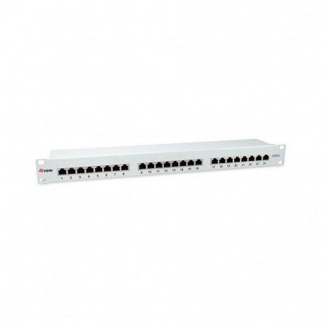 "Equip Patchpanel 24x RJ45 Cat6 19"" FTP 1HE ISO/IEC hellgrau"