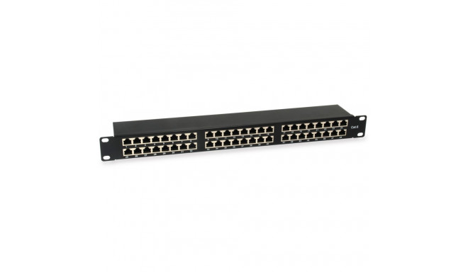 "Equip Patchpanel 48x RJ45 Cat6 19"" FTP 1HE ISO/IEC schwarz"