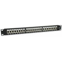 "Equip Patchpanel 24x RJ45 Cat6A 19"" FTP 1HE ISO/IEC schwarz"