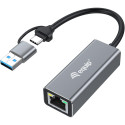 "Equip Adapter USB-C -> RJ45 10/100/1000/2500 Mbps + USB-A"