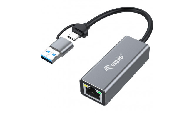 "Equip Adapter USB-C -> RJ45 10/100/1000/2500 Mbps + USB-A"