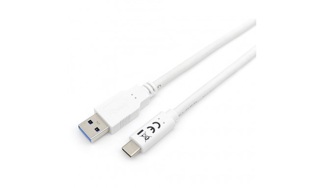 "Equip Kabel USB-A 3.2 -> C St/St 2.00m 3A/20V ws"