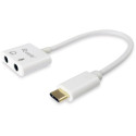 "Equip Adapter USB-C -> Audio 2x3-Pin 3.5mm St/Bu 0.15m ws"