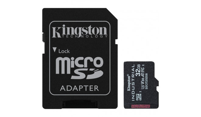 "CARD 32GB Kingston Industrial microHC 100MB/s +Adapter"
