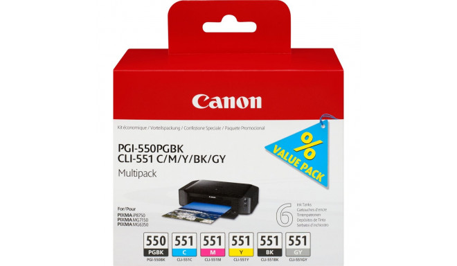 "Canon PGI-550/CLI-551PGBK/C/M/Y/B/G"