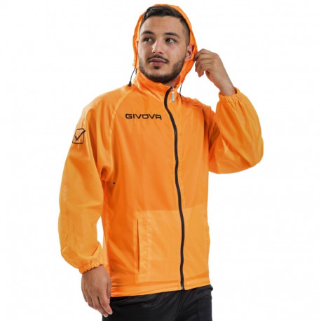 Kurtka Givova Rain Basico Fluo pomarańczowa RJ001 0028 XS