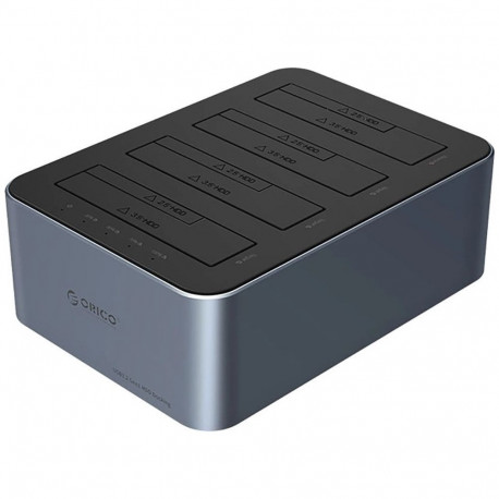 4-Bay Docking Station with Offline Clone 2.5"/3.5" SATA HDD/SSD - Gray