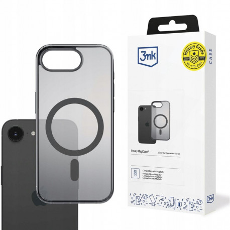 3MK Frosty MagCase Black case for Apple iPhone 16E