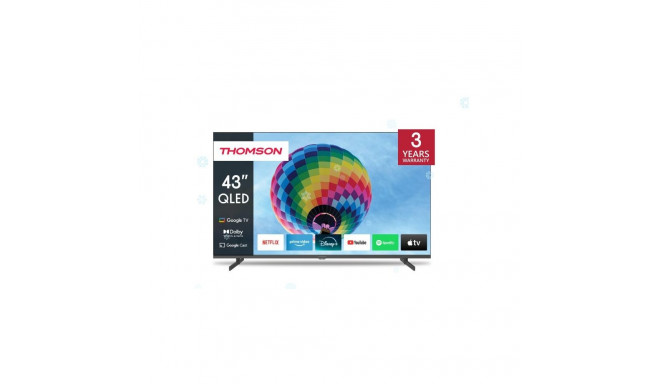 THOMSON 43" 4K/Smart QLED 3840x2160 juhtmevaba LAN Bluetooth Google TV must 43QG4S14 teler