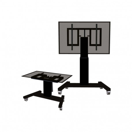 Neomounts Floor stand | PLASMA-M2500TBLACK TV trolley | Adjustable Height, Tilt | 42-100 " | Maximum