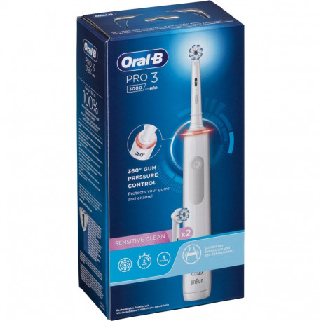 Oral-B Pro 3 3000 Sensitive Clean hambahari valge