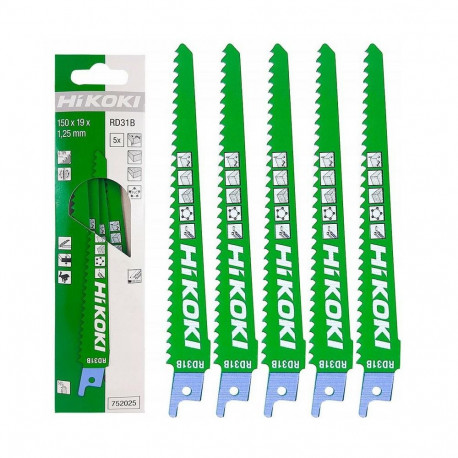 HIKOKI SABRE SAW BLADE RD31B/S611DF 150mm /5pcs.