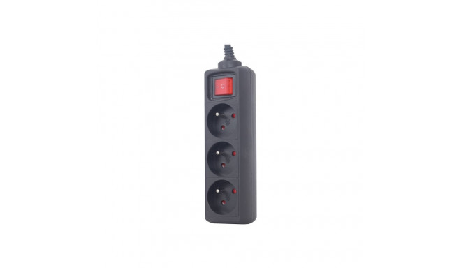EnerGenie EG-PSU3F-01 UPS pikendusjuhe, 3 FR pistikupesa, 10 A, C14 pistik, 0,6 m kaabel, must | Ene
