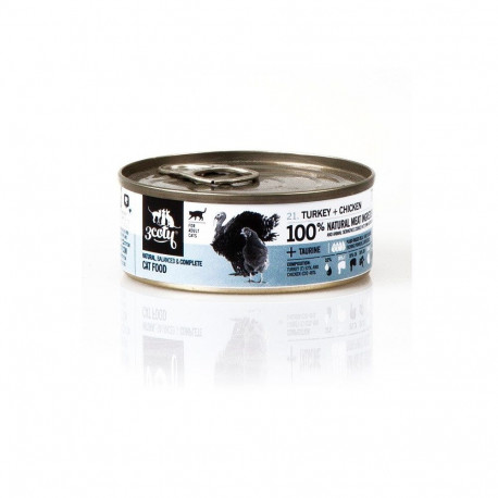 3COTY kalkun kanaga märg kassitoit 80g