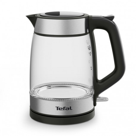 Tefal klaasveekeetja KI605830 elektriline 1.7L 2200W, must, hõbedane, läbipaistev
