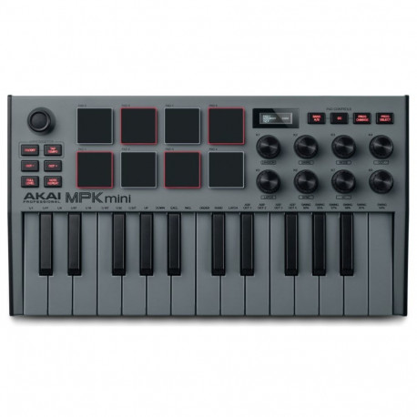 AKAI MPK Mini MK3 juhtklaviatuur pad-kontroller MIDI USB must, hall