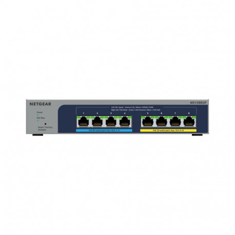 NETGEAR 8-port Ultra60 PoE++ multi-gigabit (2.5G) Ethernet Plus hall hallatav L2/L3 2.5G Ethernet (1