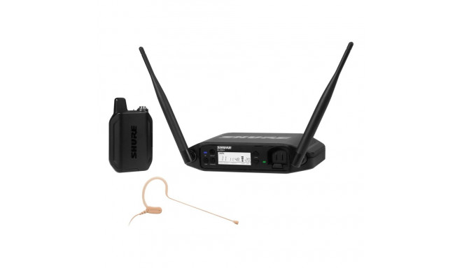 Shure GLXD14+E/MX53-Z4 - kahe sagedusalaga digitaalne juhtmevaba süsteem vööpakiga saatja ja peamikr