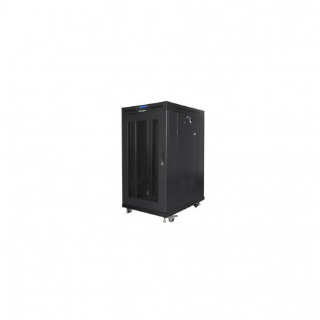 põrandaseisev 19" 22U 800x1000 must perforeeritud LCD uksega rack-kapp Lanberg (flat pack) V2