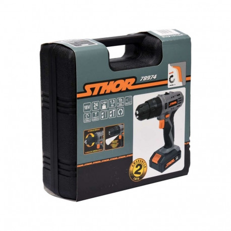 STHOR IMPACT DRILL DRIVER Li-Ion battery 18V 78974