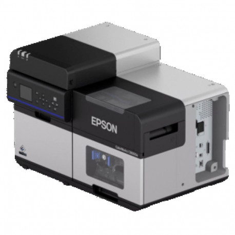 Epson ColorWorks C8000e, matte black ink, cutter, disp., USB, Ethernet, kit (USB), black, grey