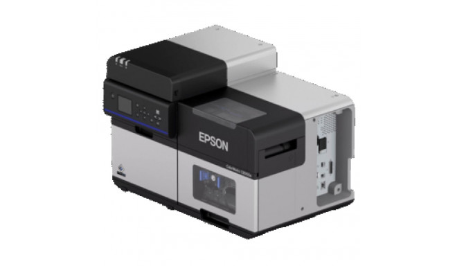 Epson ColorWorks C8000e, matte black ink, cutter, disp., USB, Ethernet, kit (USB), black, grey