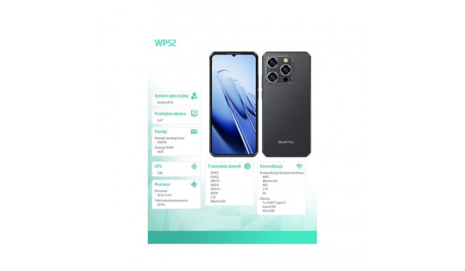 smartphone WP52 5G 4/256GB IP69K no charge
