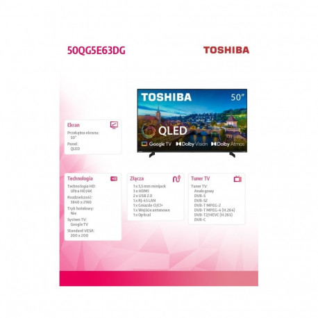 TV QLED 50 inches 50QG5E63DG
