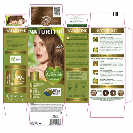 Naturtint ammoniaagivaba juuksevärv #6Wg 170ml, särav kuldne tume blond