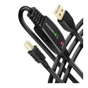 Axagon ADR-215B Active connection USB 2.0 A-M > B-M cable, 15 m long. Power supply option.