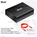 "Club3D Ladegerät 3xUSB Typ C. 1xUSB Typ A. PD 132W. GaN retail"