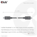 "Club3D Kabel Thunderbolt5 zertifi. 8K240Hz/ 80/120Gbps 1m"
