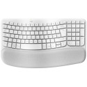 "Logitech Wave Keys Keyboard with cushioned palm rest wireless Bluetooth LE QWERTY off-white (PAN)"