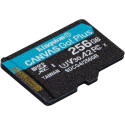 "CARD KINGSTON 256GB microXC Canvas Go Plus Gen4 200R A2 U3 Single Pack w/o ADP"