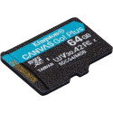 "CARD KINGSTON 64GB microXC Canvas Go Plus Gen4 200MB/s A2 U3 V30 Card + Adapter"