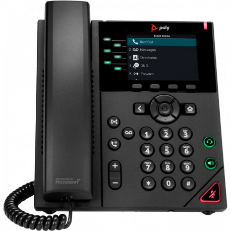 "HP Poly VVX 350 6-Line IP Phone and PoE-enabled"