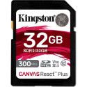 Kingston Canvas React Plus SDHC Card 32 GB Class 10 UHS-II/U3 V90 (SDR2/32GB)
