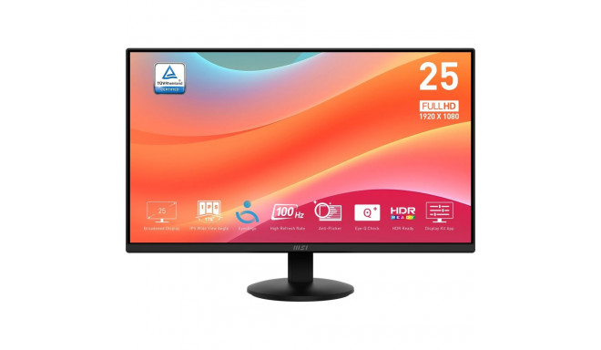 MSI Pro MP252L arvutimonitor 62.2 cm (24.5") 1920 x 1080 pikslit Full HD LED must