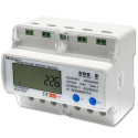 Qoltec 50883 Three phase electronic energy consumption meter for DIN rail | Wi-Fi | TUYA | 400V | LC