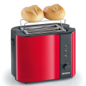 Severin AT 2217 toaster 2 slice(s) 800 W Metallic, Red