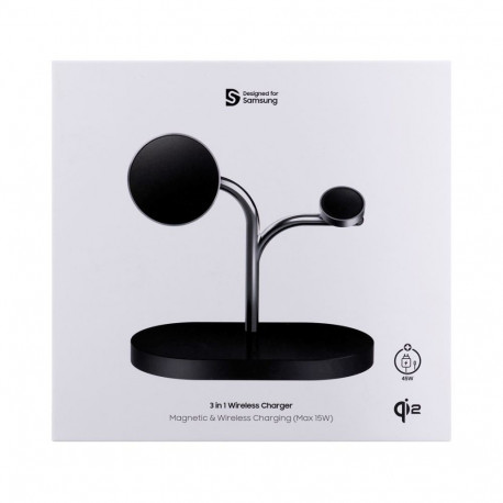 Samsung GP-PWU024WIABW mobiilseadme laadija kõrvaklappidele, nutitelefonile, nutikellale must, hõbed