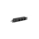 "LANBERG 10" RACK toitejaotur (1U, 16A, 3x 230V PL)"