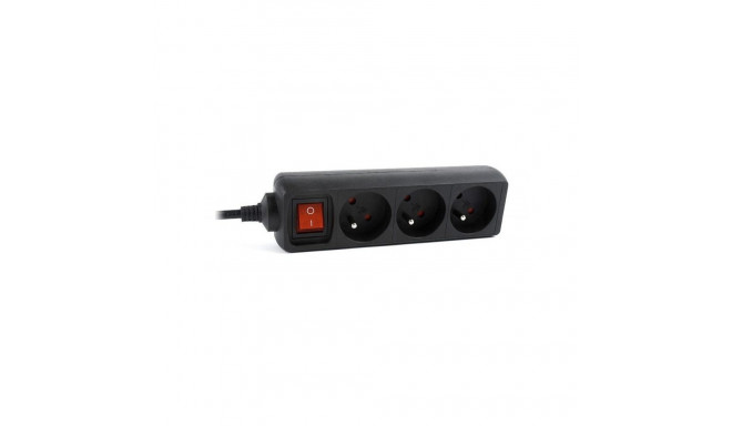 EnerGenie EG-PSU3F-01 UPS power strip, 3 FR sockets, 10 A, C14 plug, 0.6 m cable, black 0.6 m