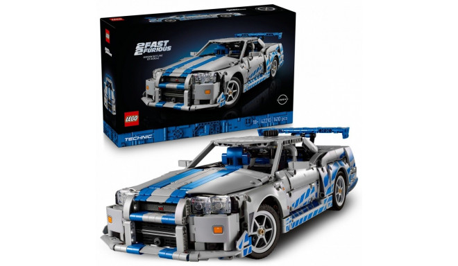 technic 42210 Nissan Skyline GT-R (R34) auto filmist Kiired ja vihased klotsid