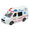 Karetka ambulans kaugjuhitav RC tuled helid 1:20 valge