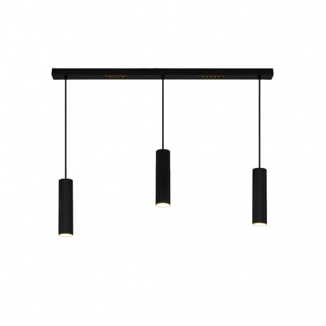 Icel rippvalgusti 3xGU10, mattmust