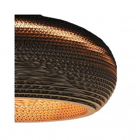 CEILING LIGHT PAPER E27 BROWN/BLACK