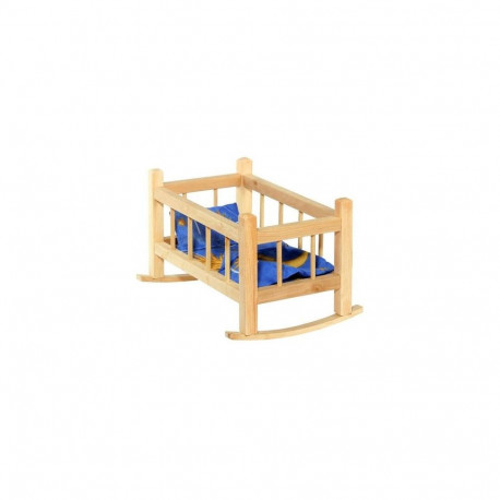 Baczek Medium Wooden Cradle With Bolster For Dolls